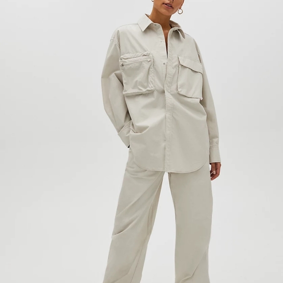 Tna Mavericks Button Down Shirt in Matte Pearl size 3 - Picture 3 of 10